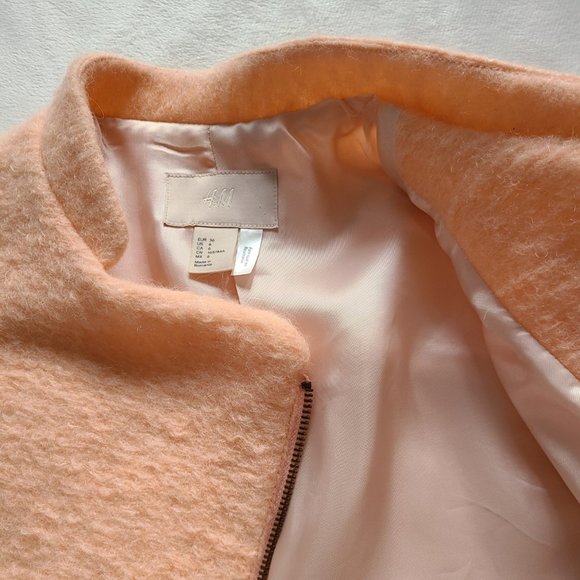 H&M blush mohair blend bomber - Picture 3 of 3